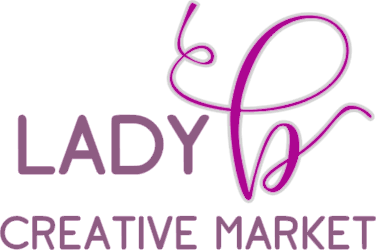 Lady Creative Market logo with purple and pink script on transparent background
